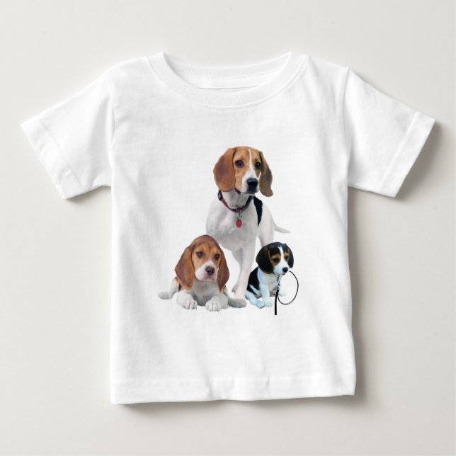 I Liebe Beagles Baby T-shirt (Vorderseite)