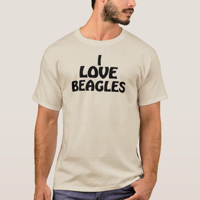 I Liebe-Beagles T-Shirt (Vorderseite)