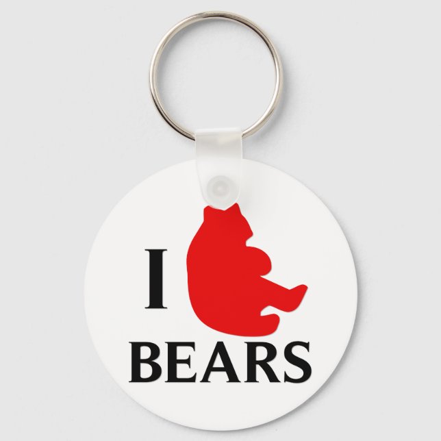 I Liebe Bears Schlüsselanhänger (Vorderseite)