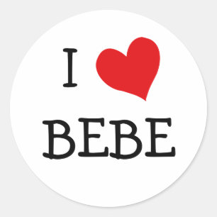 I Liebe Bebe Runder Aufkleber