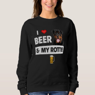 I Liebe Beer and My Rottie Mama Vater Rottweiler D Sweatshirt