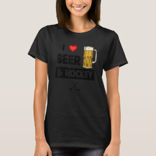 I Liebe Beer & Hockey Trinkspiele Spaß für Herren T-Shirt