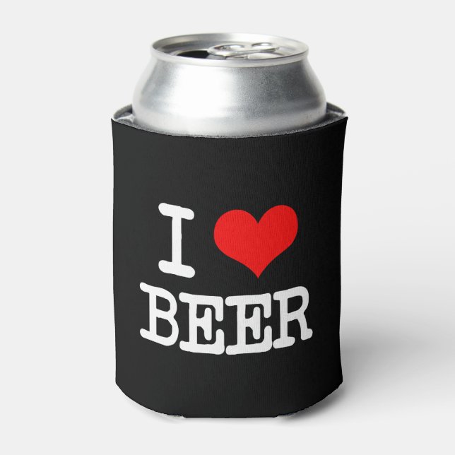 I Liebe Beer lustiges Bier kann coolen Ärmel Dosenkühler (Kanne Vorderseite)