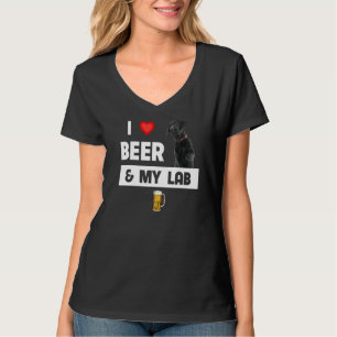 I Liebe Beer und mein Black Lab Mama Vater Labrado T-Shirt