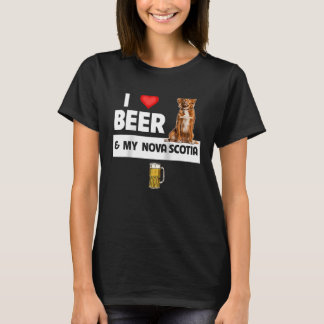 I Liebe Beer und My Nova Scotia Duck Dog Mama Vate T-Shirt
