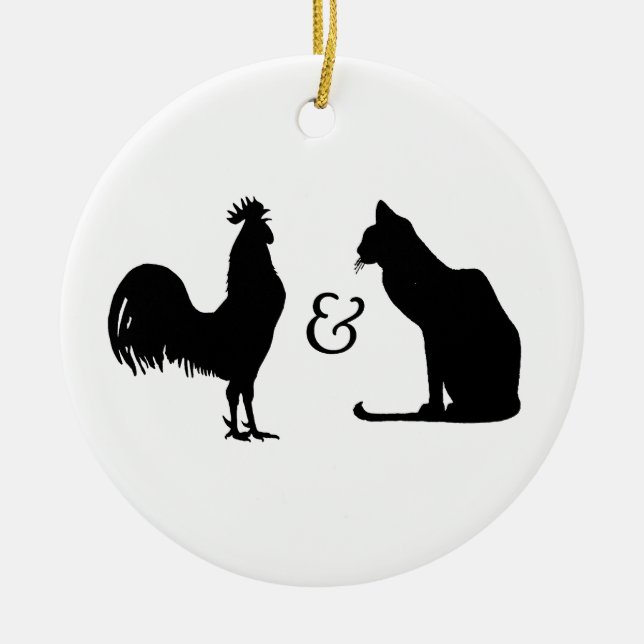 I Liebe beide Keramik Ornament (Vorne)