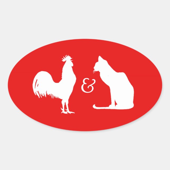 I LIEBE BEIDE OVALER AUFKLEBER (Vorderseite)