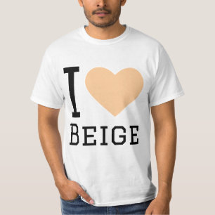 I Liebe beige T-Shirt
