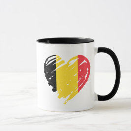 I Liebe Belgien - Belgisches Flaggenherz Tasse