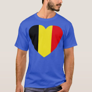 I Liebe Belgien HeartShaped Belgische Flagge T-Shirt