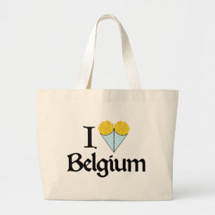I Liebe Belgien Jumbo Stoffbeutel