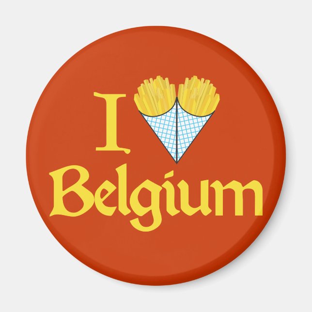 I Liebe Belgien Magnet (Vorne)