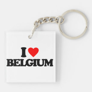 I LIEBE BELGIEN SCHLÜSSELANHÄNGER