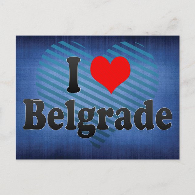 I Liebe Belgrad, Serbien Postkarte (Vorderseite)