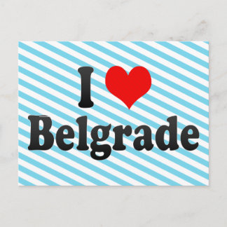 I Liebe Belgrad, Serbien Postkarte
