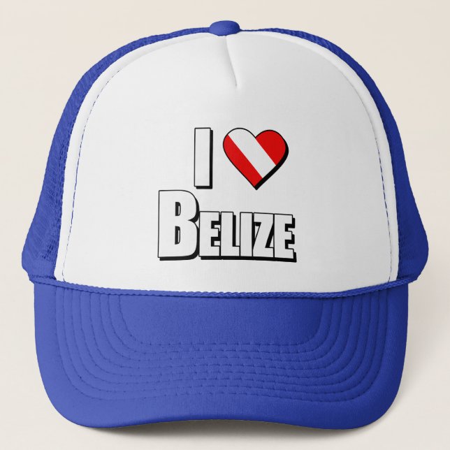 I Liebe Belize Diving Truckerkappe (Vorderseite)