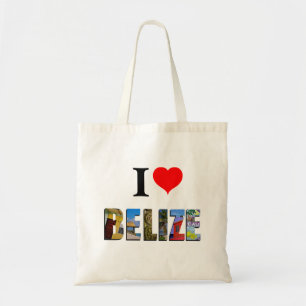 I Liebe Belize Heart Tropical Beach Travel Fotos Tragetasche