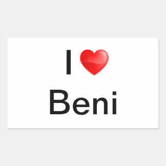 I Liebe Beni Rechteckiger Aufkleber