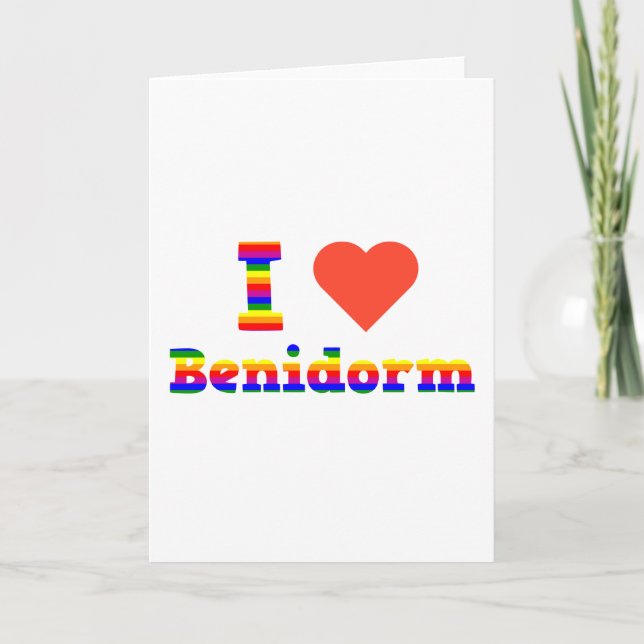 I Liebe Benidorm Feiertagskarte (Vorderseite)