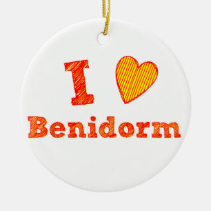 I Liebe Benidorm Keramik Ornament