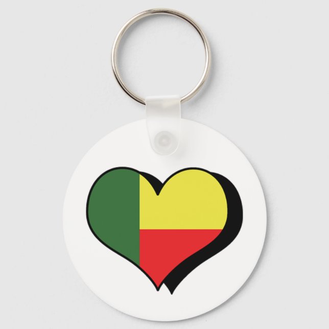 I Liebe Benin Schlüsselanhänger (Vorderseite)