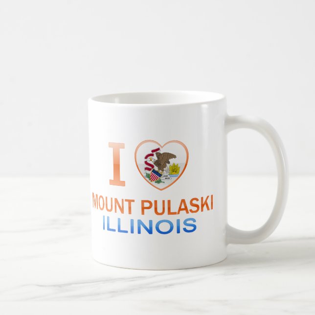 I Liebe-Berg Pulaski, IL Kaffeetasse (Rechts)