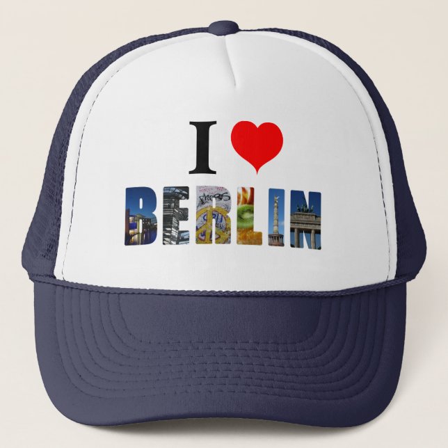 I Liebe Berlin Deutschland Reisen City Foto Truckerkappe (Vorderseite)