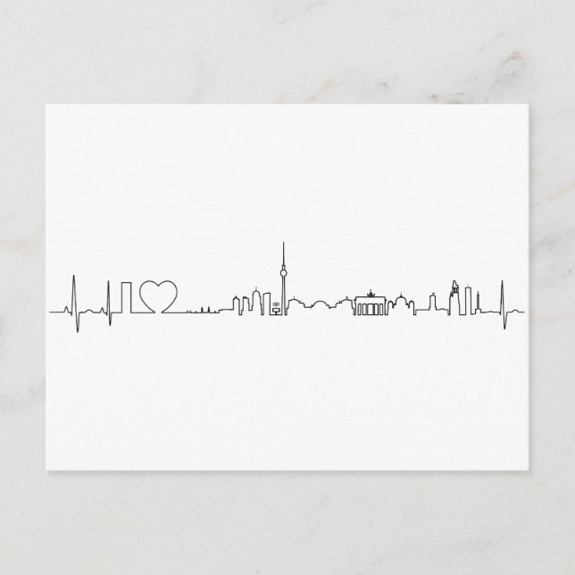 I Liebe Berlin (ecg style) Souvenir Postkarte (Vorderseite)
