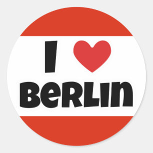 I Liebe Berlin Runder Aufkleber