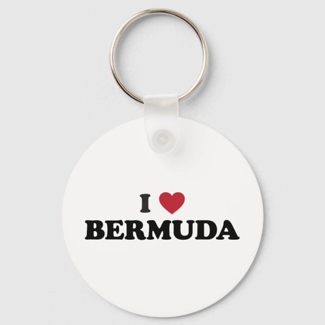 I Liebe Bermuda Schlüsselanhänger (Vorderseite)