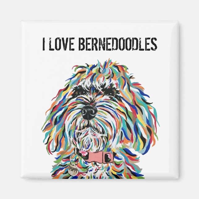 I Liebe Bernedoodles Magnet (Vorne)