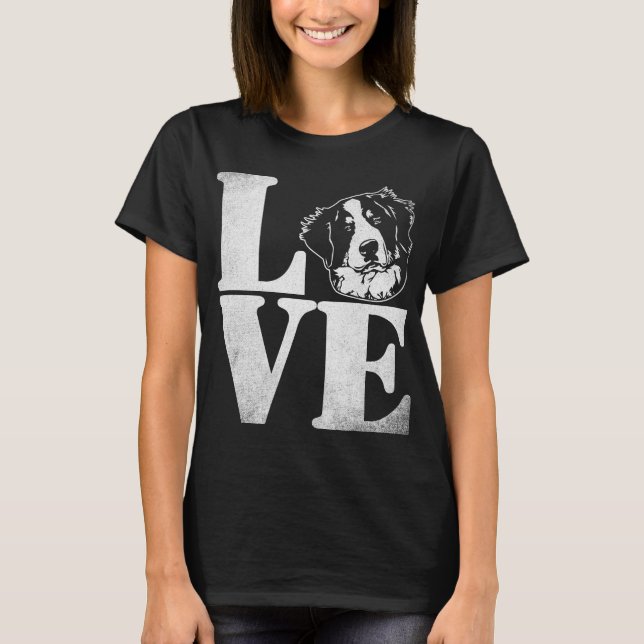 I Liebe Bernese Gebirgshund T-Shirt (Vorderseite)