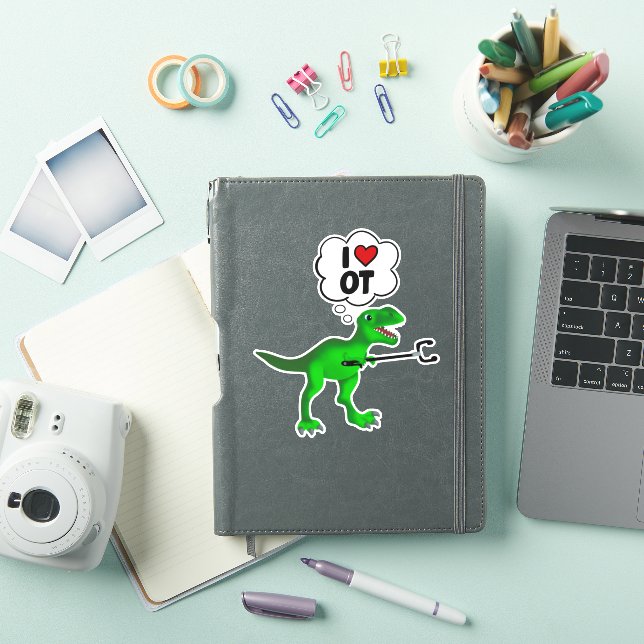 I Liebe Berufstherapie Dinosaurier Aufkleber (iPad Hülle)