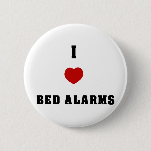 I Liebe-Bett-Warnungen Button (Vorderseite)