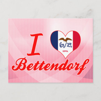 I Liebe Bettendorf, Iowa Postkarte