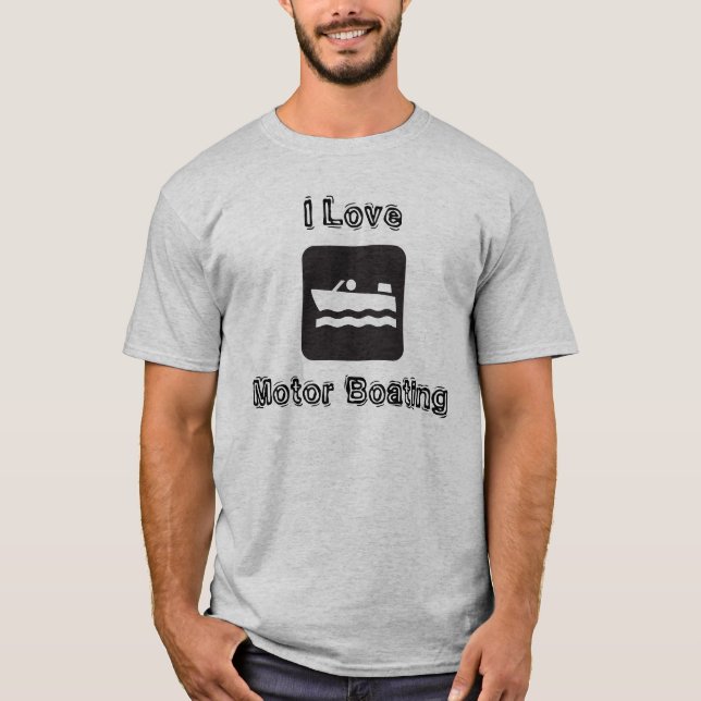 I Liebe-Bewegungsbootfahrt T-Shirt (Vorderseite)