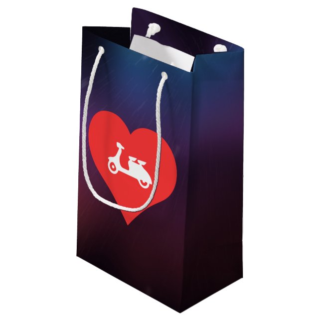I Liebe-Bewegungsroller Kleine Geschenktüte (Rückseite Schrägansicht)