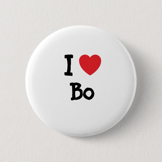 I Liebe Bi-Herz-Brauch personalisiert Button (Vorderseite)