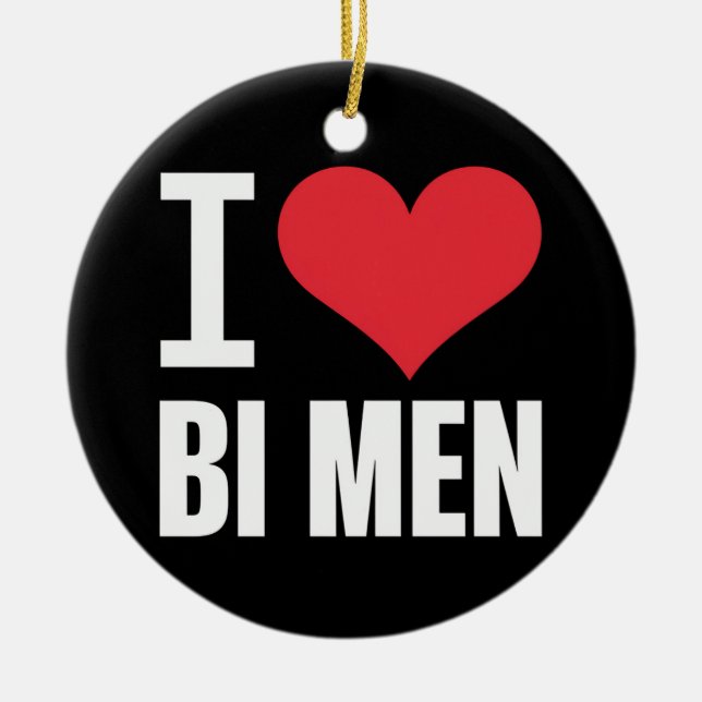 I Liebe Bi Me Bisexuelle Männer Bi Pride Bisexuell Keramik Ornament (Vorne)