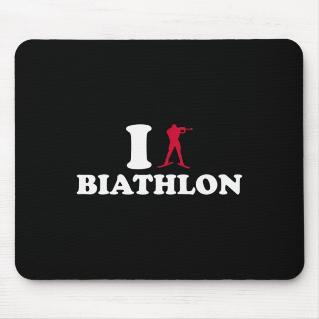 I Liebe Biathlon Mousepad (Vorne)