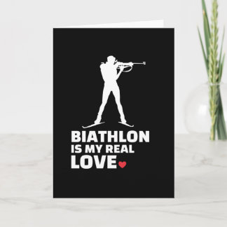 I Liebe Biathlon Stylish Biathlon Silhouette Karte