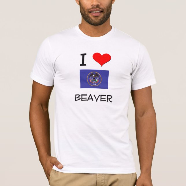 I Liebe-Biber Utah T-Shirt (Vorderseite)