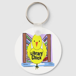 I Liebe-Bibliotheks-Küken Schlüsselanhänger