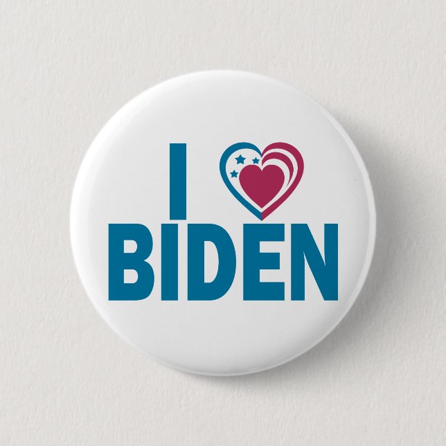 I Liebe Biden Button (Vorderseite)