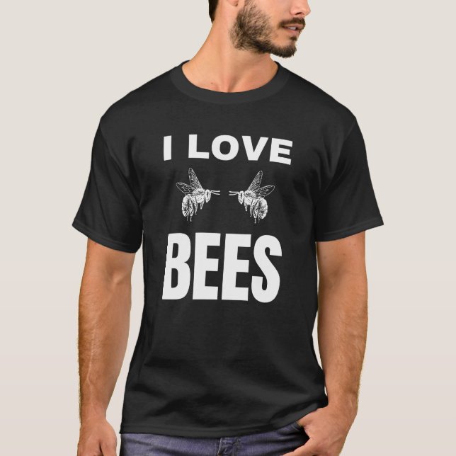 I Liebe Bienen T-Shirt (Vorderseite)
