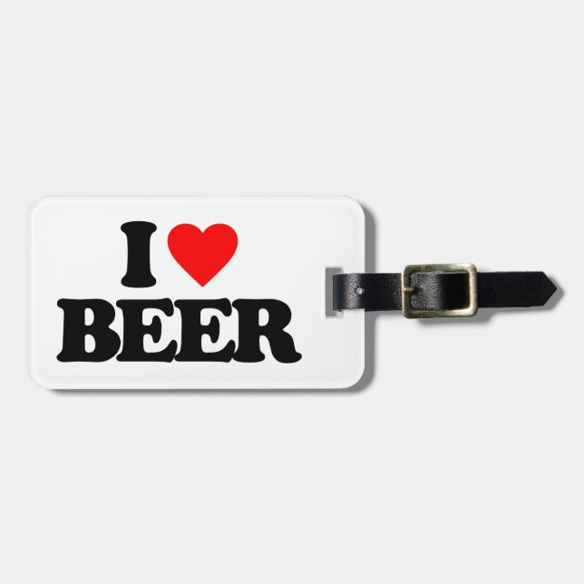 I LIEBE-BIER GEPÄCKANHÄNGER (Vorderseite horizontal)