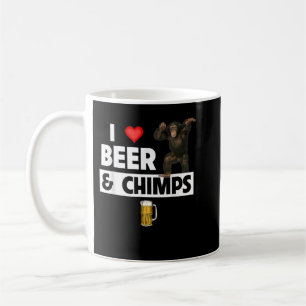 I Liebe Biere und Schimpansen trinken Schimpansena Kaffeetasse