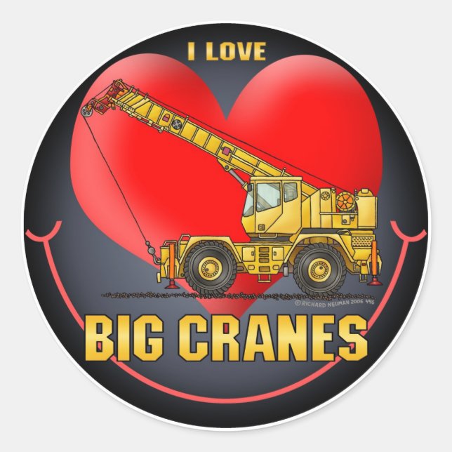 I Liebe Big Cranes Kids Sticker (Vorderseite)
