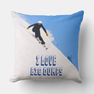I Liebe Big Dumps Schnee Ski Downhill Kissen