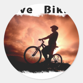 I Liebe Bike narly Runder Aufkleber
